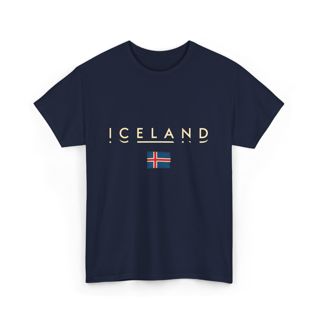 Iceland Flag Iceland T-Shirt - Navy