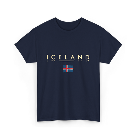 Iceland Flag Iceland T-Shirt - Navy