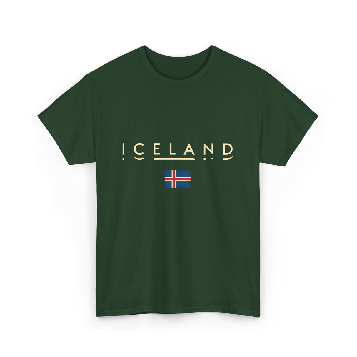 Iceland Flag Iceland T-Shirt - Forest Green