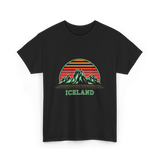 Iceland Mountain Landscape T-Shirt - Black