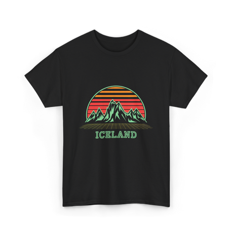 Iceland Mountain Landscape T-Shirt - Black