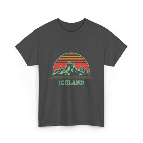 Iceland Mountain Landscape T-Shirt - Dark Heather