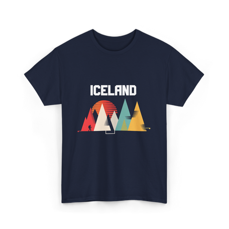 Iceland Mountains Adventure T-Shirt - Navy