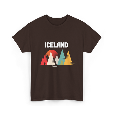 Iceland Mountains Adventure T-Shirt - Dark Chocolate