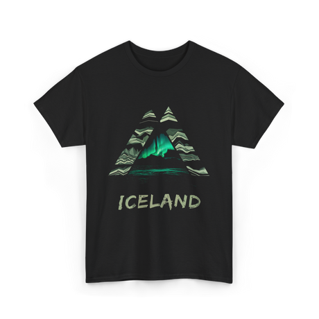 Iceland Northern Lights Nature T-Shirt - Black