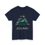 Iceland Northern Lights Nature T-Shirt - Navy