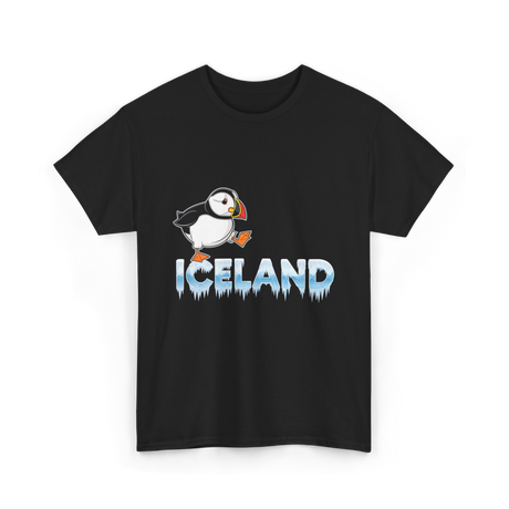 Iceland Puffin Bird Animal Lover T-Shirt - Black