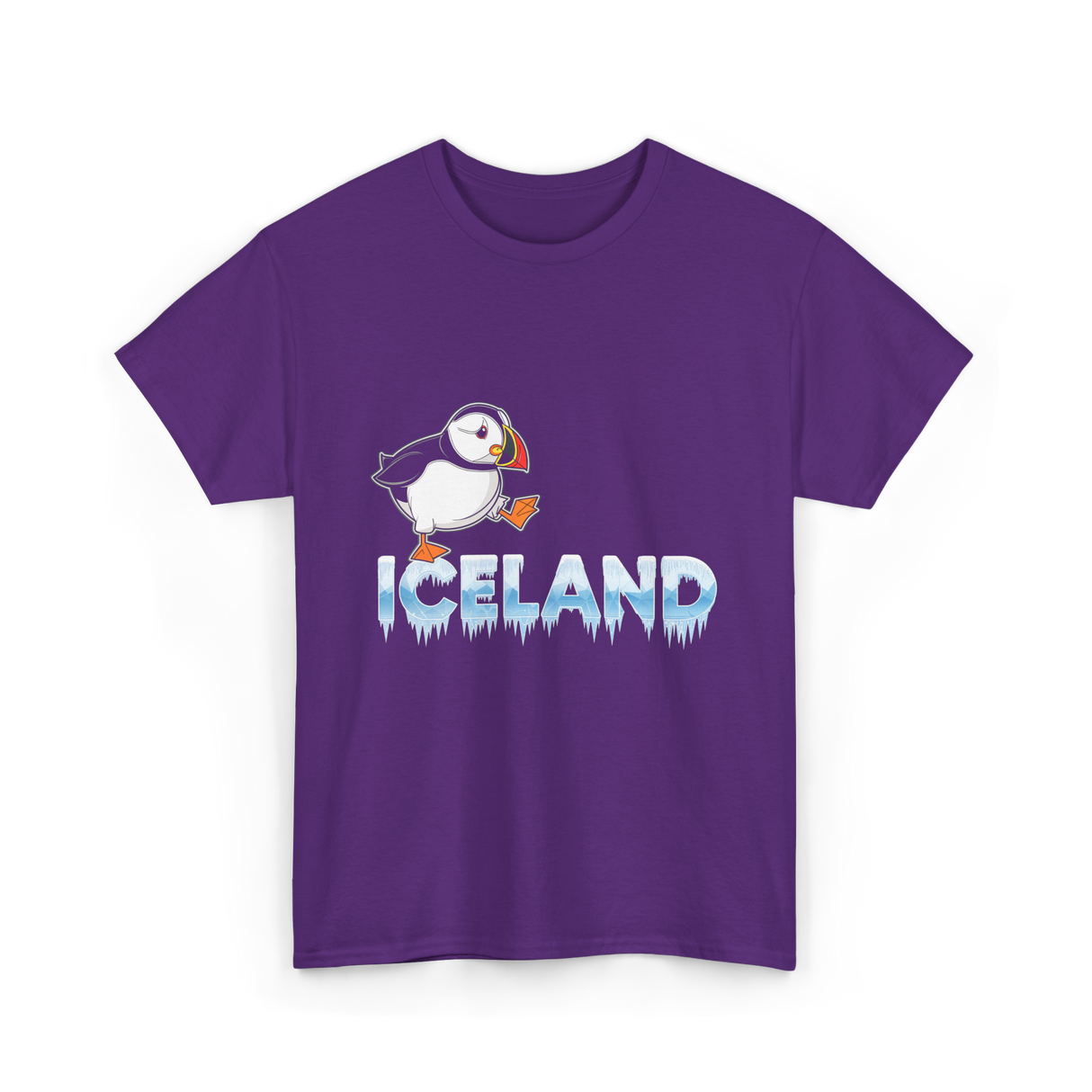 Iceland Puffin Bird Animal Lover T-Shirt - Purple