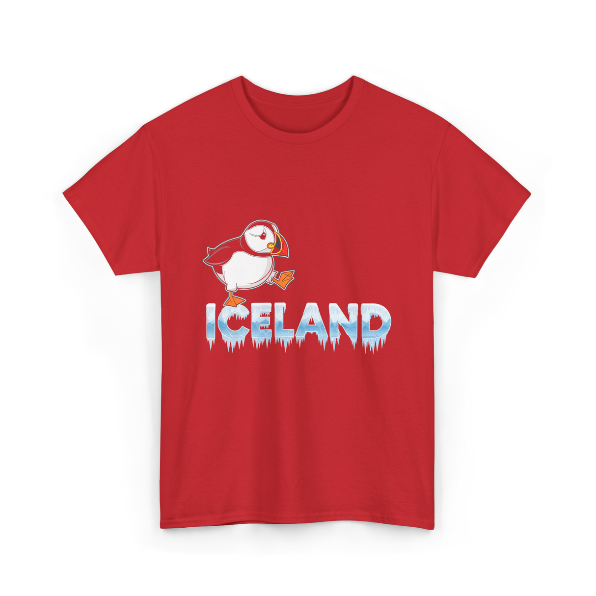 Iceland Puffin Bird Animal Lover T-Shirt - Red