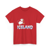 Iceland Puffin Bird Animal Lover T-Shirt - Red