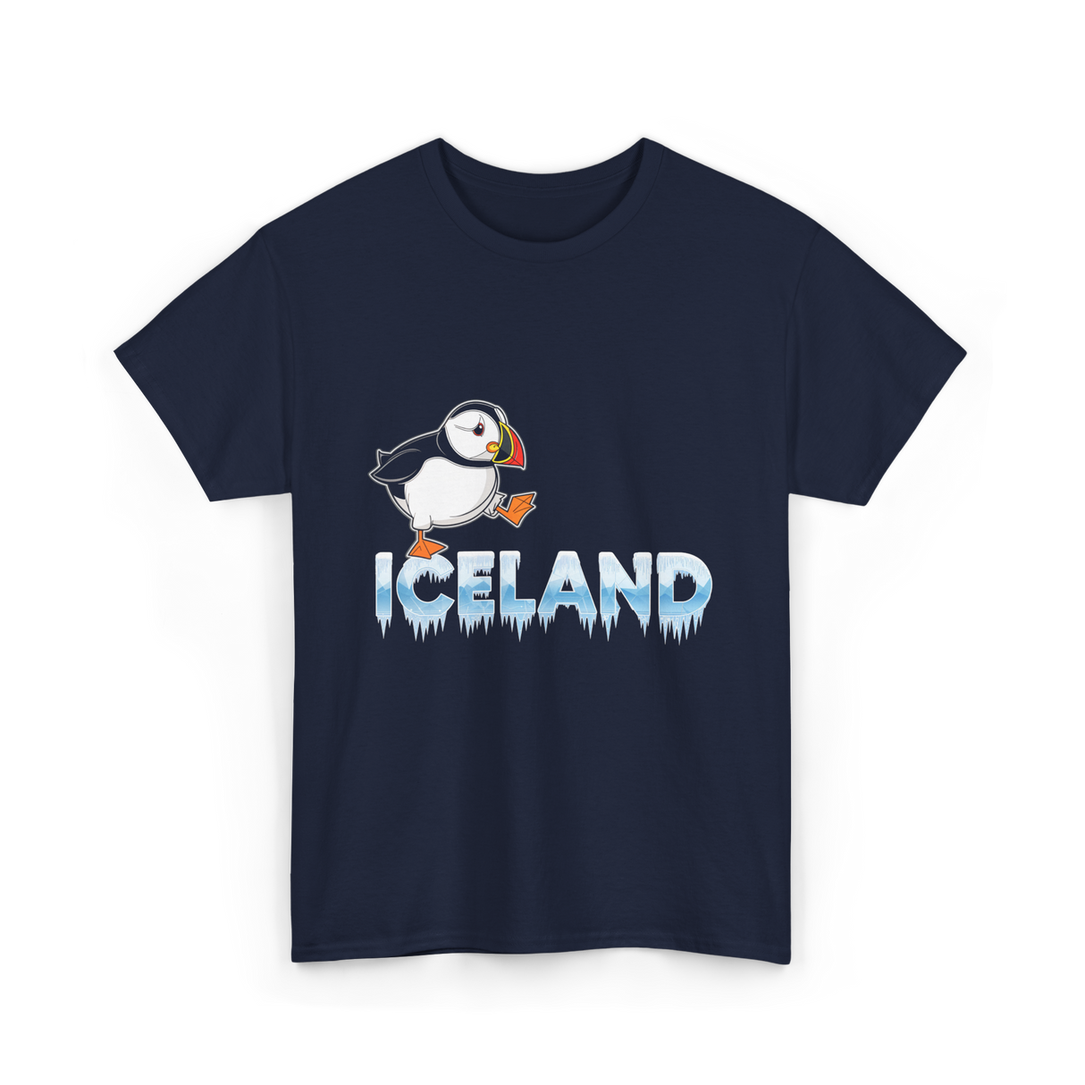 Iceland Puffin Bird Animal Lover T-Shirt - Navy