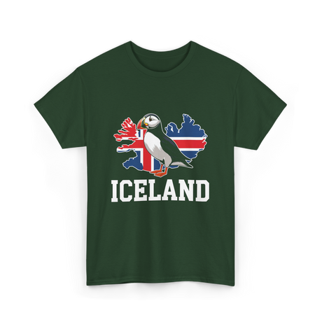 Iceland Puffin T-Shirt - Forest Green