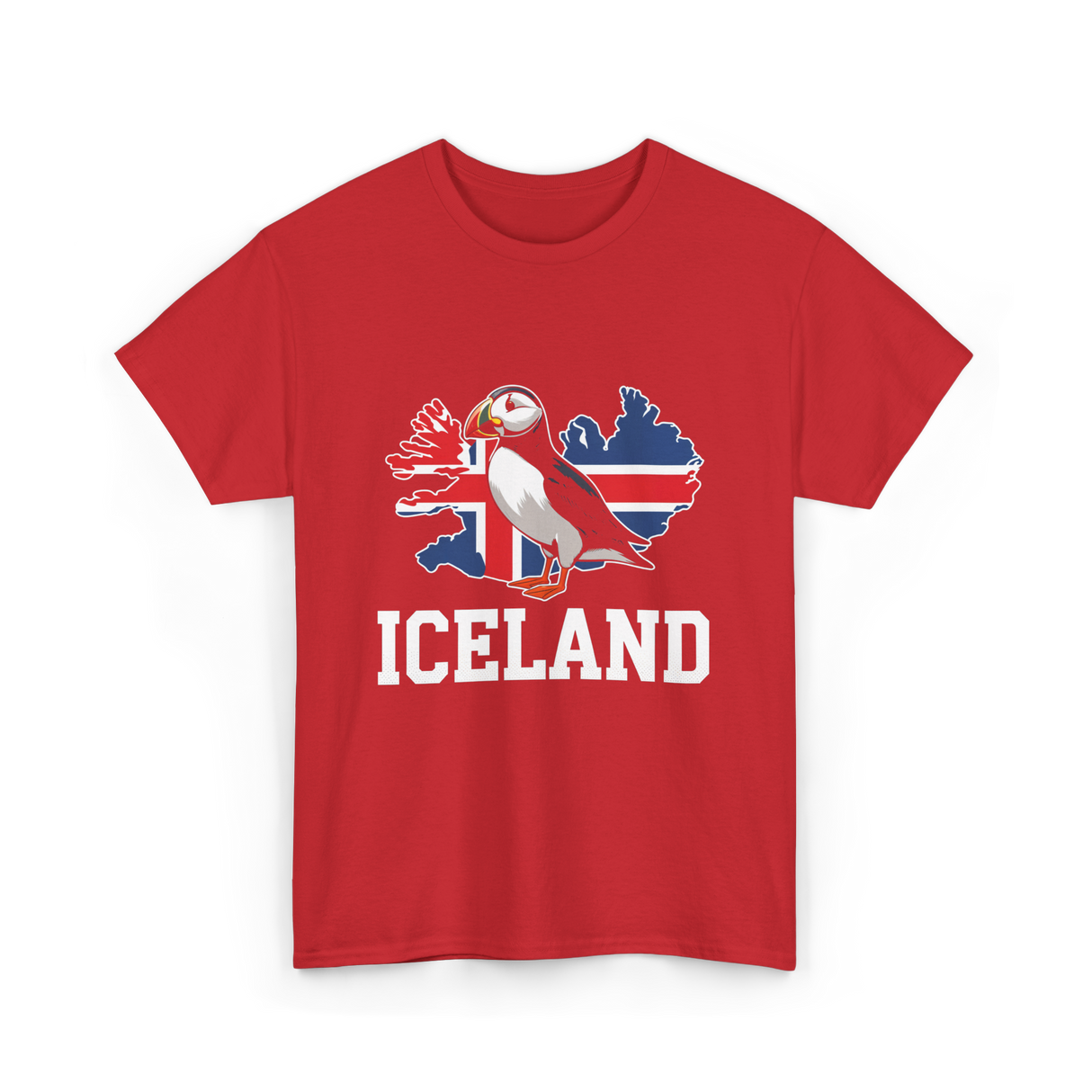 Iceland Puffin T-Shirt - Red