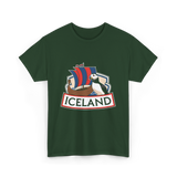 Iceland Puffin Viking T-Shirt - Forest Green