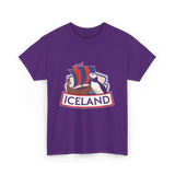 Iceland Puffin Viking T-Shirt - Purple