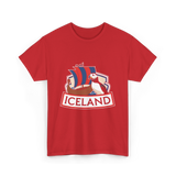 Iceland Puffin Viking T-Shirt - Red