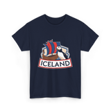 Iceland Puffin Viking T-Shirt - Navy