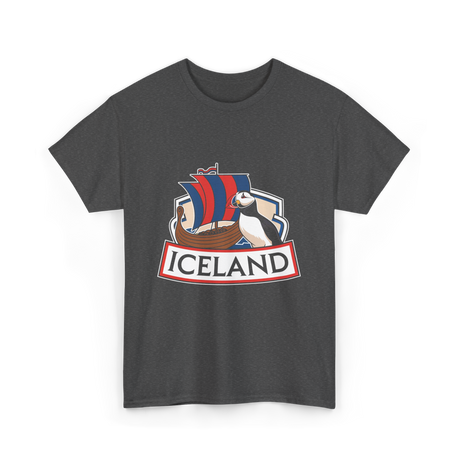 Iceland Puffin Viking T-Shirt - Dark Heather