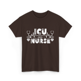 ICU Nurse Nursing Healthcare T-Shirt - Dark Chocolate