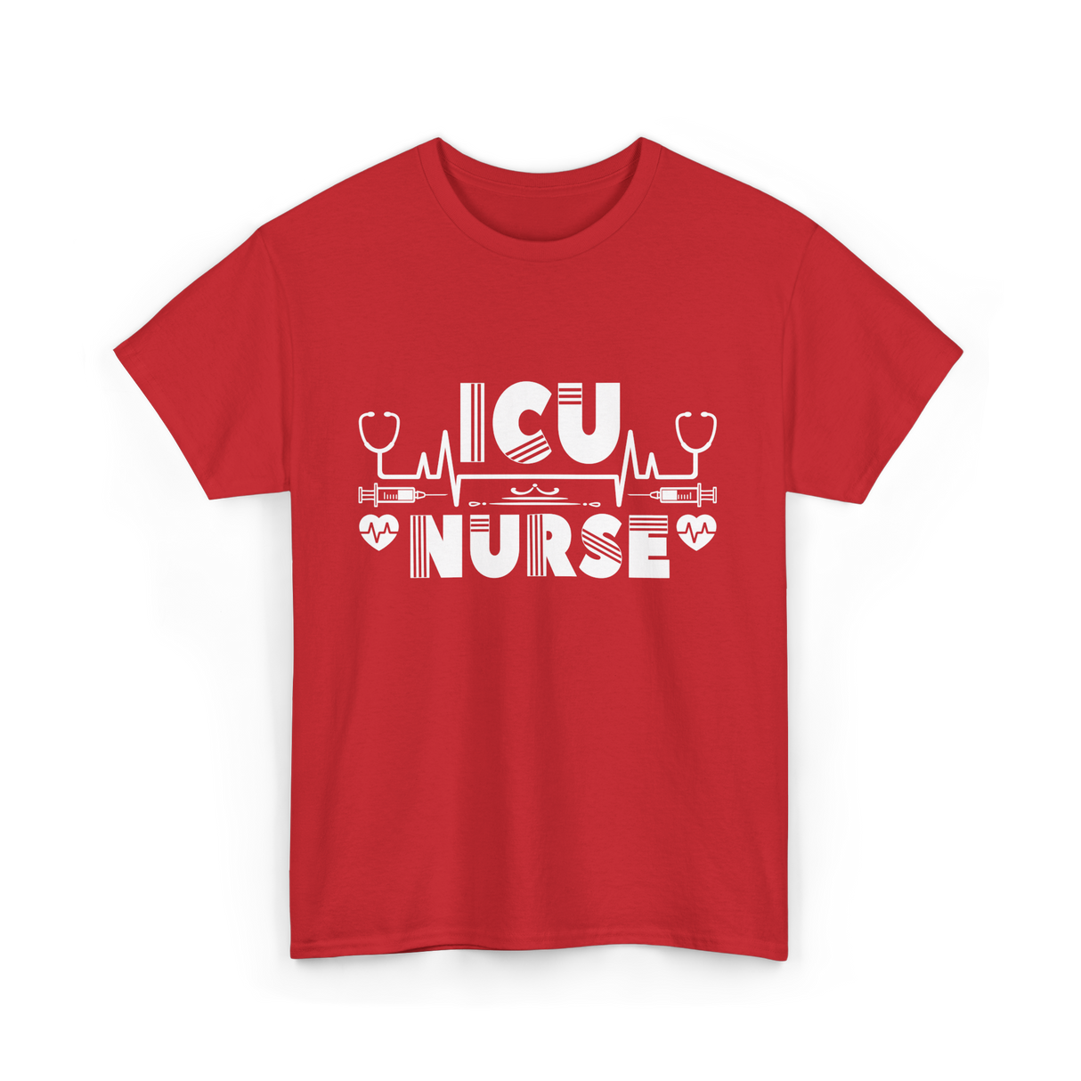 ICU Nurse Nursing Healthcare T-Shirt - Red