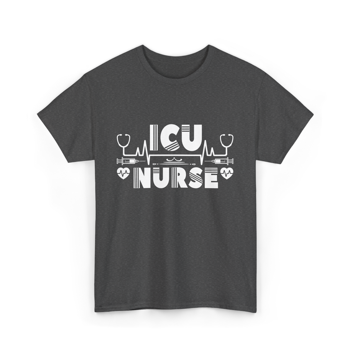 ICU Nurse Nursing Healthcare T-Shirt - Dark Heather