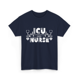 ICU Nurse Nursing Healthcare T-Shirt - Navy