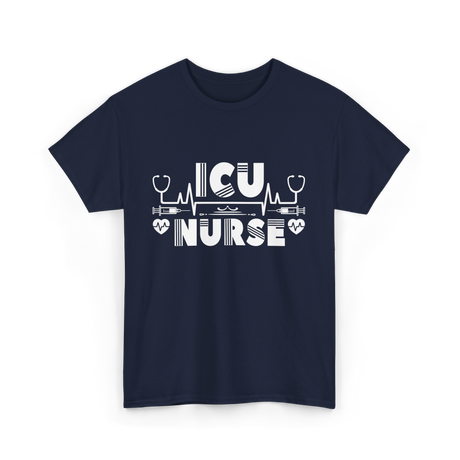 ICU Nurse Nursing Healthcare T-Shirt - Navy