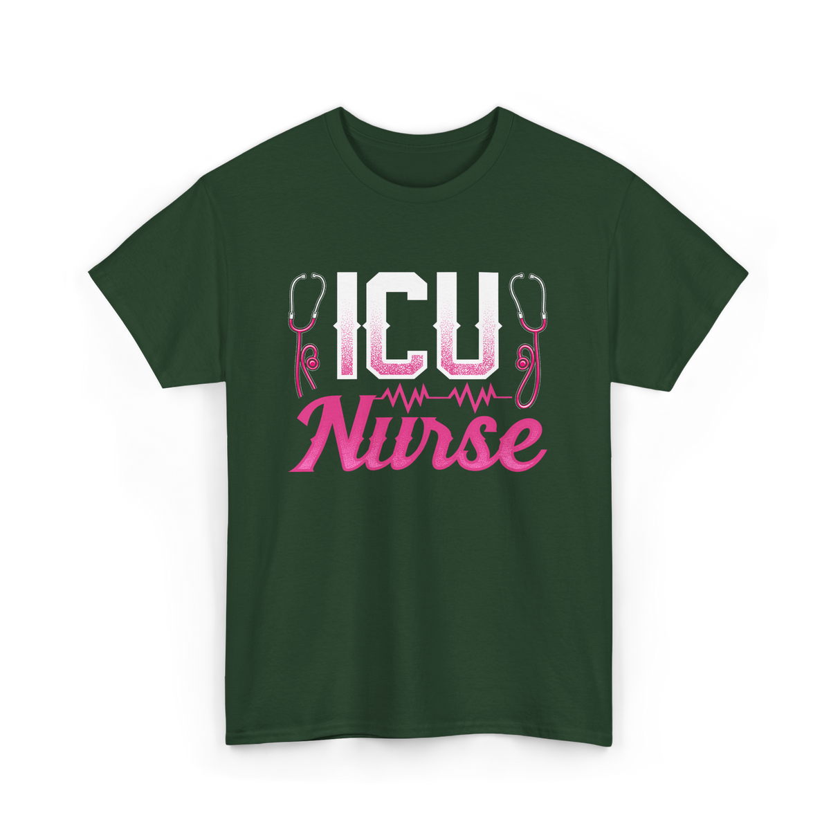 ICU Nurse T-Shirt - Forest Green