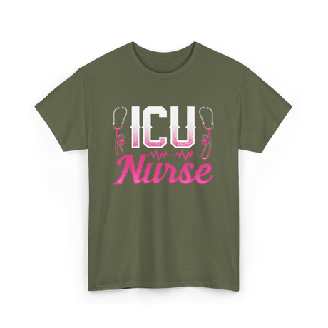 ICU Nurse T-Shirt - Military Green