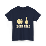 I'd Hit That Bowling T-Shirt - Navy