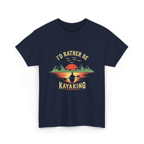 I'd Rather Be Kayaking T-Shirt - Navy