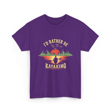 I'd Rather Be Kayaking T-Shirt - Purple