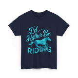 I'd Rather Be Riding Equestrian T-Shirt - Navy