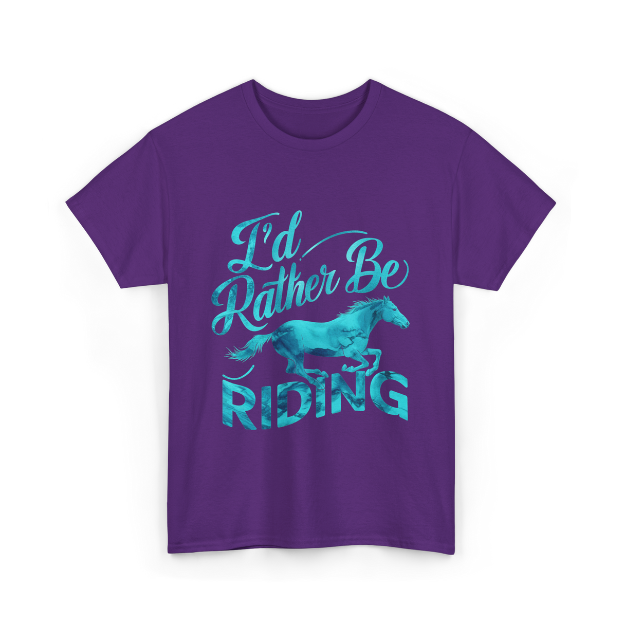 I'd Rather Be Riding Equestrian T-Shirt - Purple