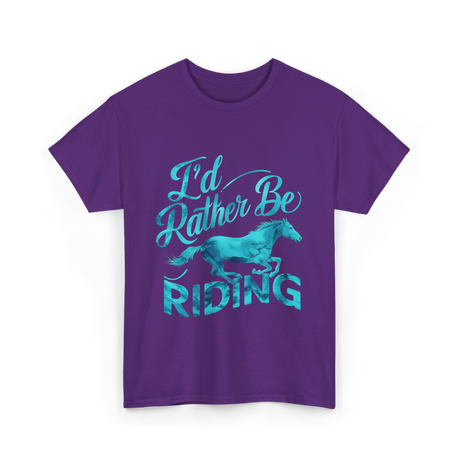 I'd Rather Be Riding Equestrian T-Shirt - Purple