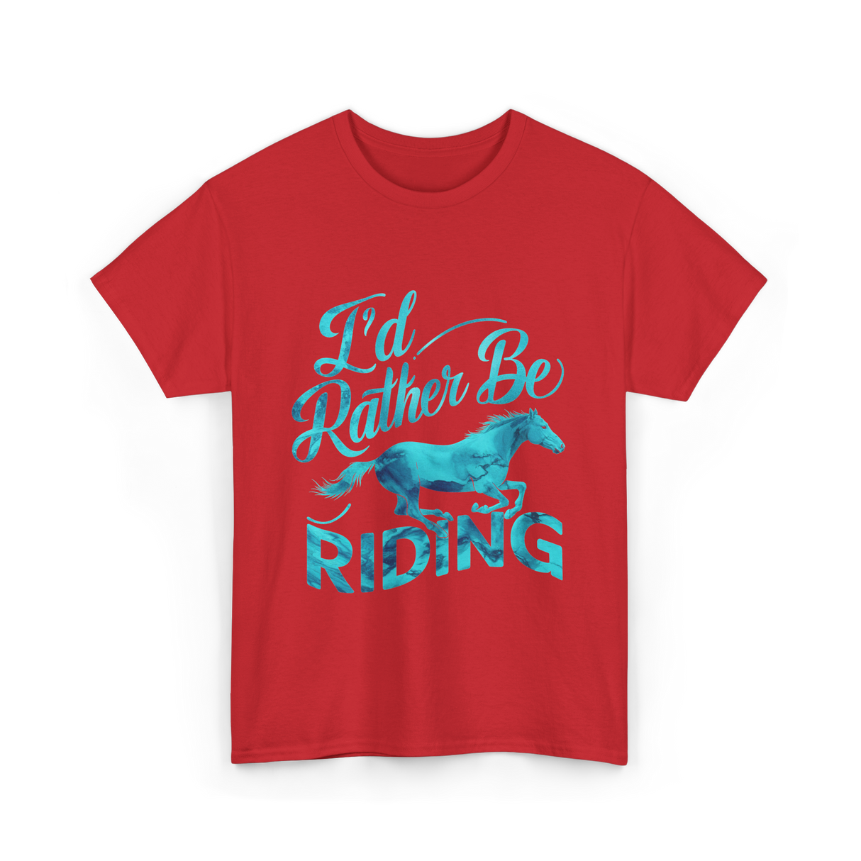 I'd Rather Be Riding Equestrian T-Shirt - Red