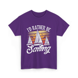 Id Rather Be Sailing Sailor T-Shirt - Purple