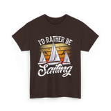 Id Rather Be Sailing Sailor T-Shirt - Dark Chocolate