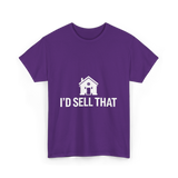 I'd Sell That Real Estate T-Shirt - Purple