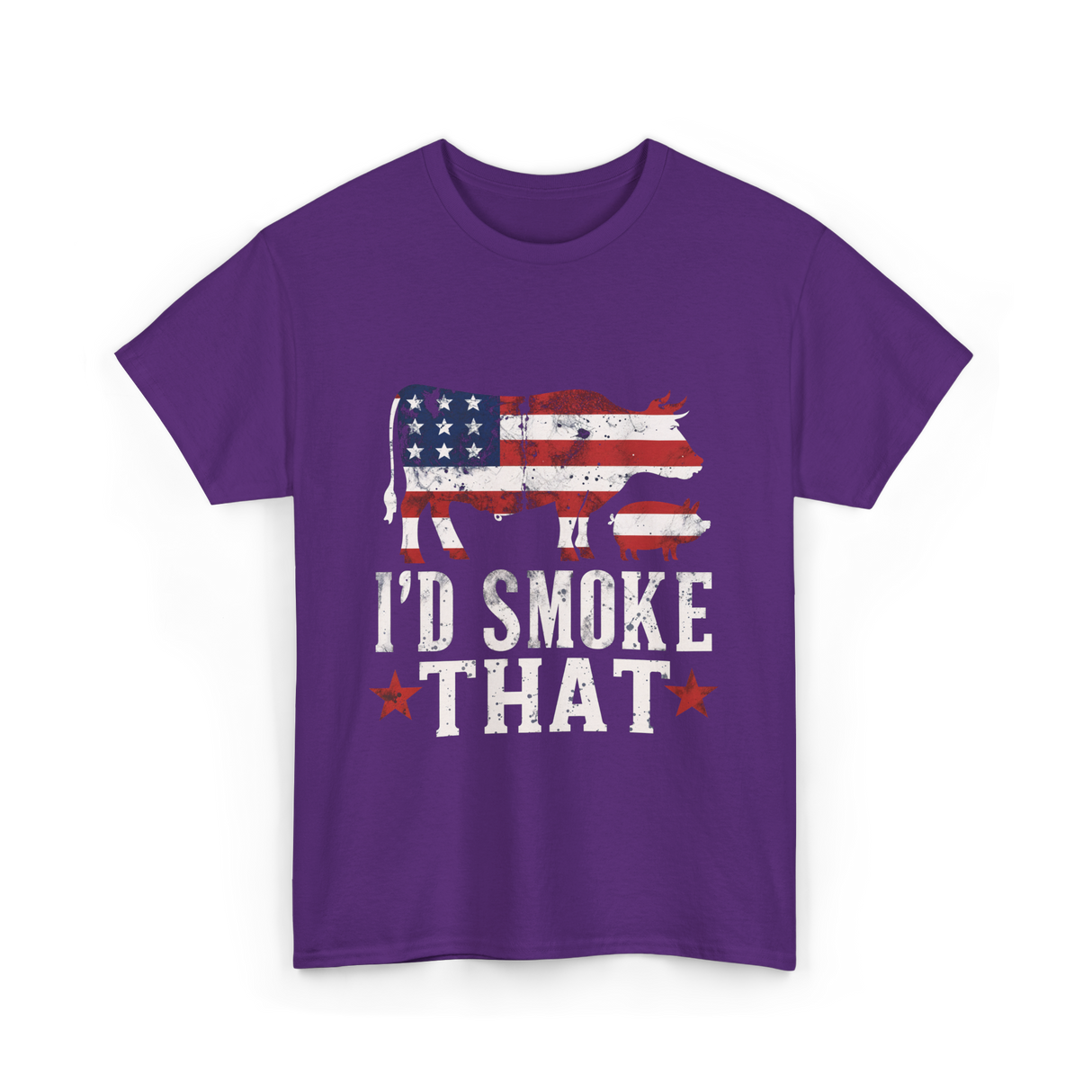 I’d Smoke That BBQ T-Shirt - Purple