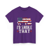 I’d Smoke That BBQ T-Shirt - Purple