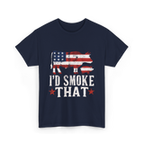 I’d Smoke That BBQ T-Shirt - Navy