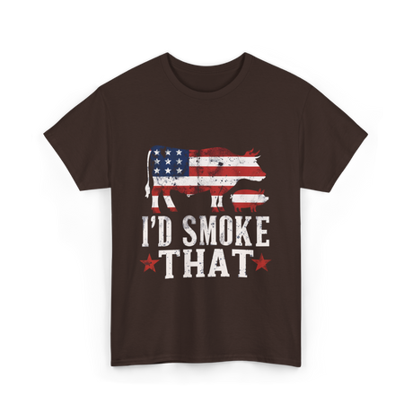 I’d Smoke That BBQ T-Shirt - Dark Chocolate