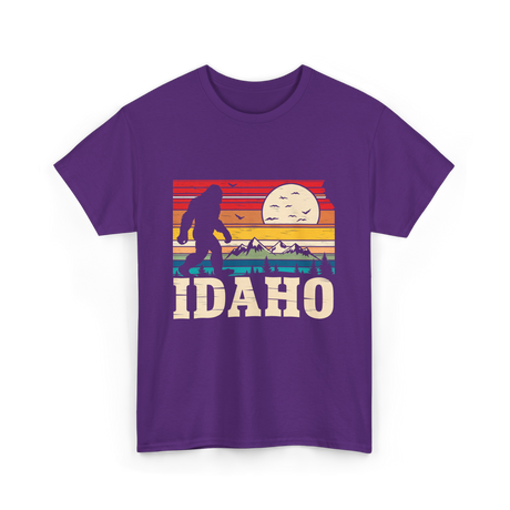 Idaho Bigfoot Mountains Wilderness T-Shirt - Purple