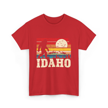 Idaho Bigfoot Mountains Wilderness T-Shirt - Red