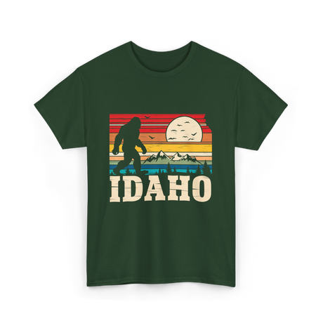 Idaho Bigfoot Mountains Wilderness T-Shirt - Forest Green