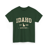 Idaho Gem State Idahoan T-Shirt - Forest Green