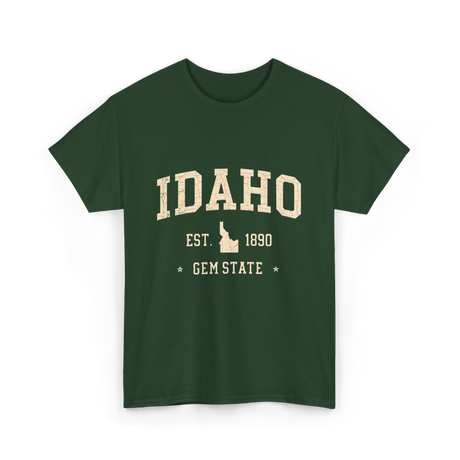 Idaho Gem State Idahoan T-Shirt - Forest Green