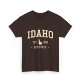 Idaho Gem State Idahoan T-Shirt - Dark Chocolate