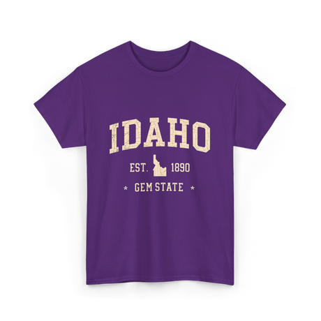 Idaho Gem State Idahoan T-Shirt - Purple